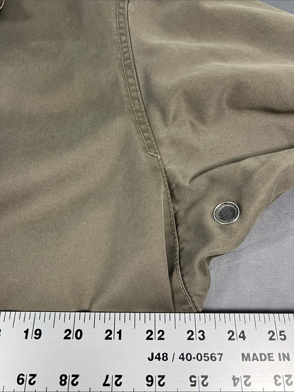 Banana Republic Olive Field Jacket with Dark Contrast Collar